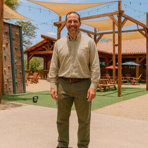 TALBOTS Men XL Khaki/Tan Plaid Button Down Long Sleeve Casual Dress Work Shirt